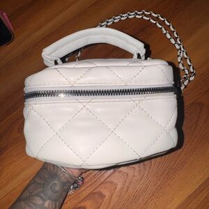 Elegant White Quilted Women's Bag